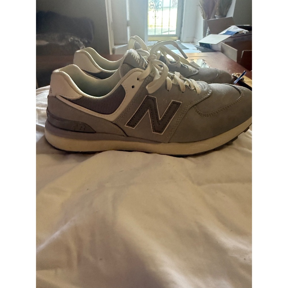 Size 8 - New Balance 574 Grey White